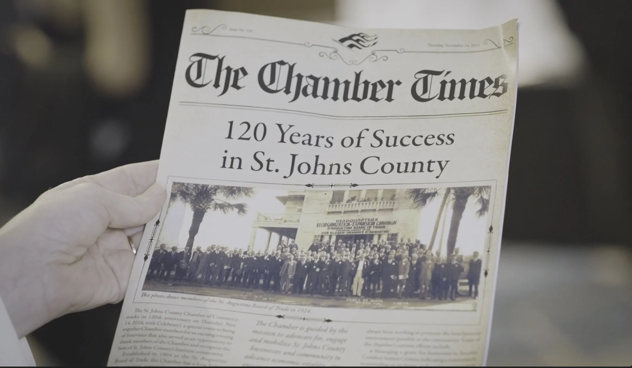 St. Johns County Chamber of Commerce 120th anniversary event video