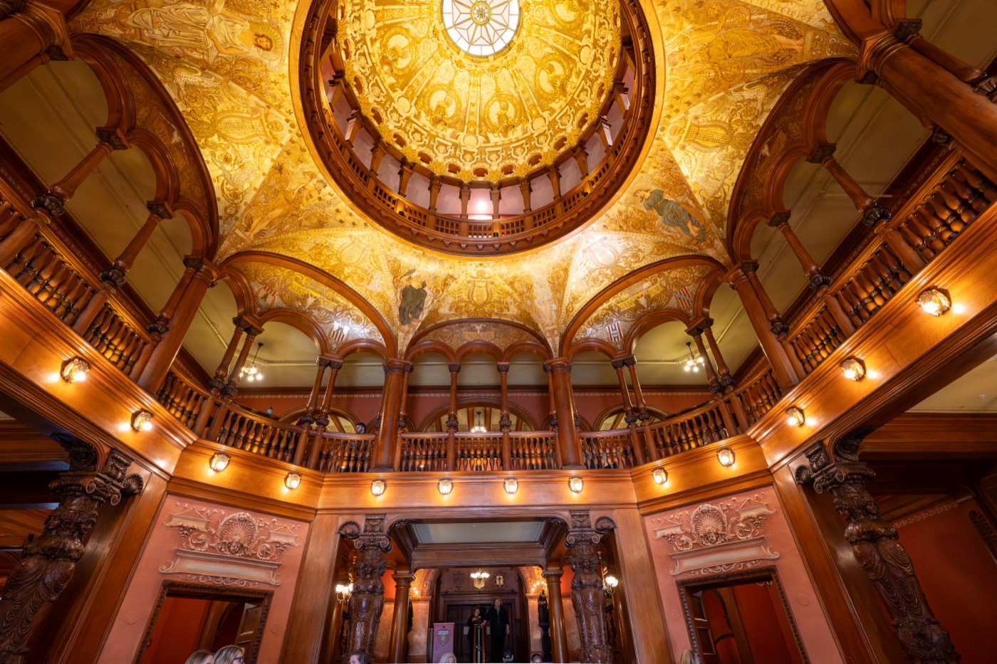 Flagler College rotunda dome ceiling, architectural photography in St. Augustine