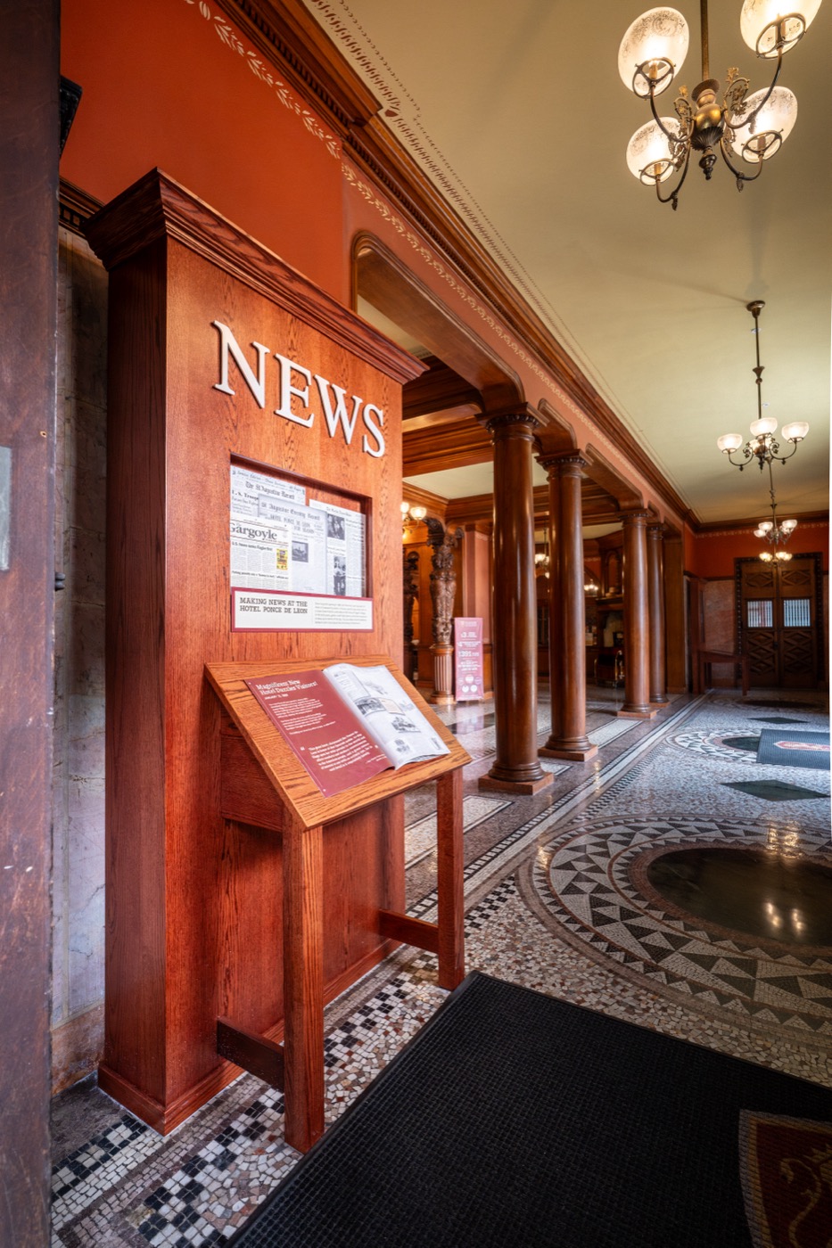Flagler College historic hotel interior, architectural photography