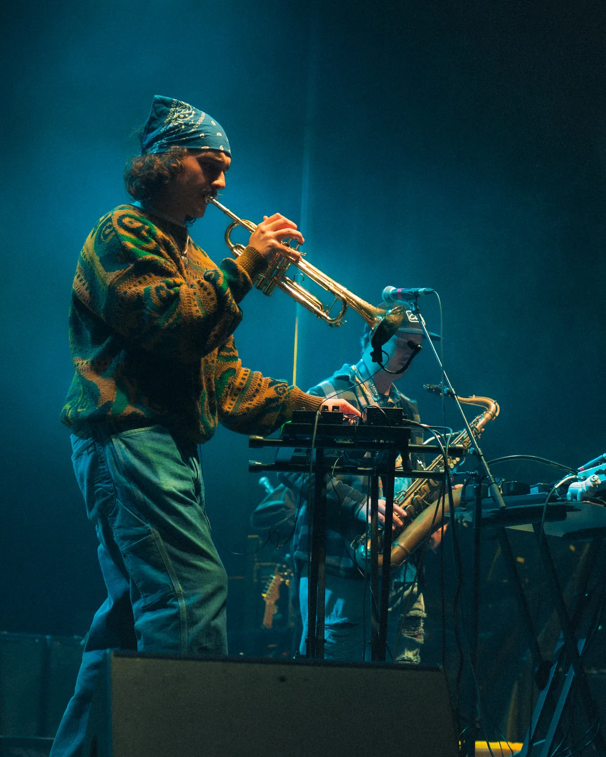 Trumpet player at Fort Mose Jazz Festival