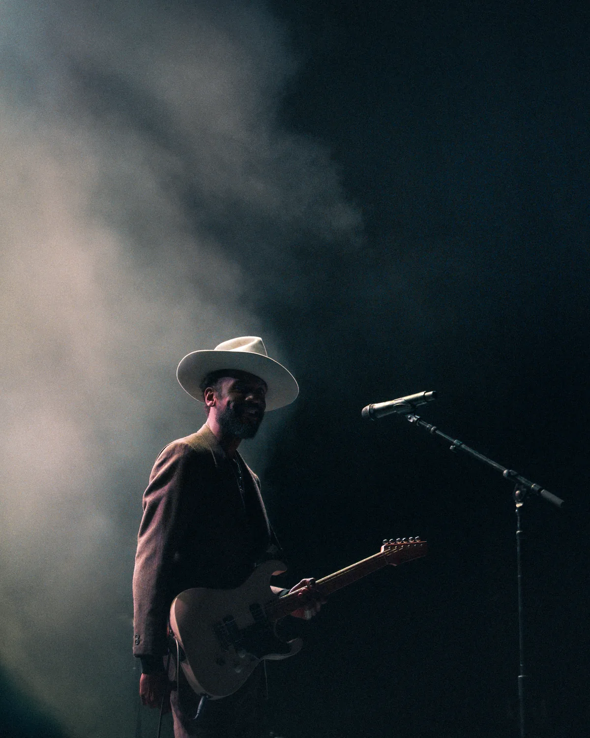 Gary Clark Jr with guitar at Fort Mose
