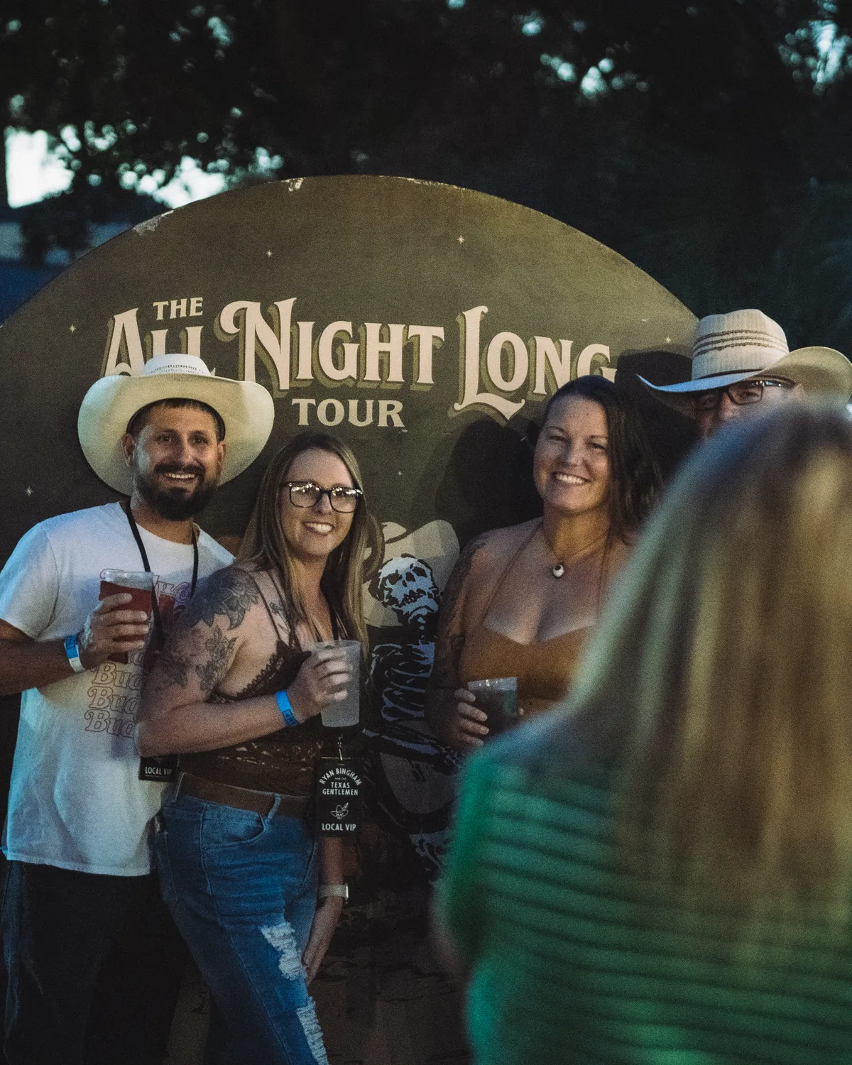 Stage lights at outdoor concert venue