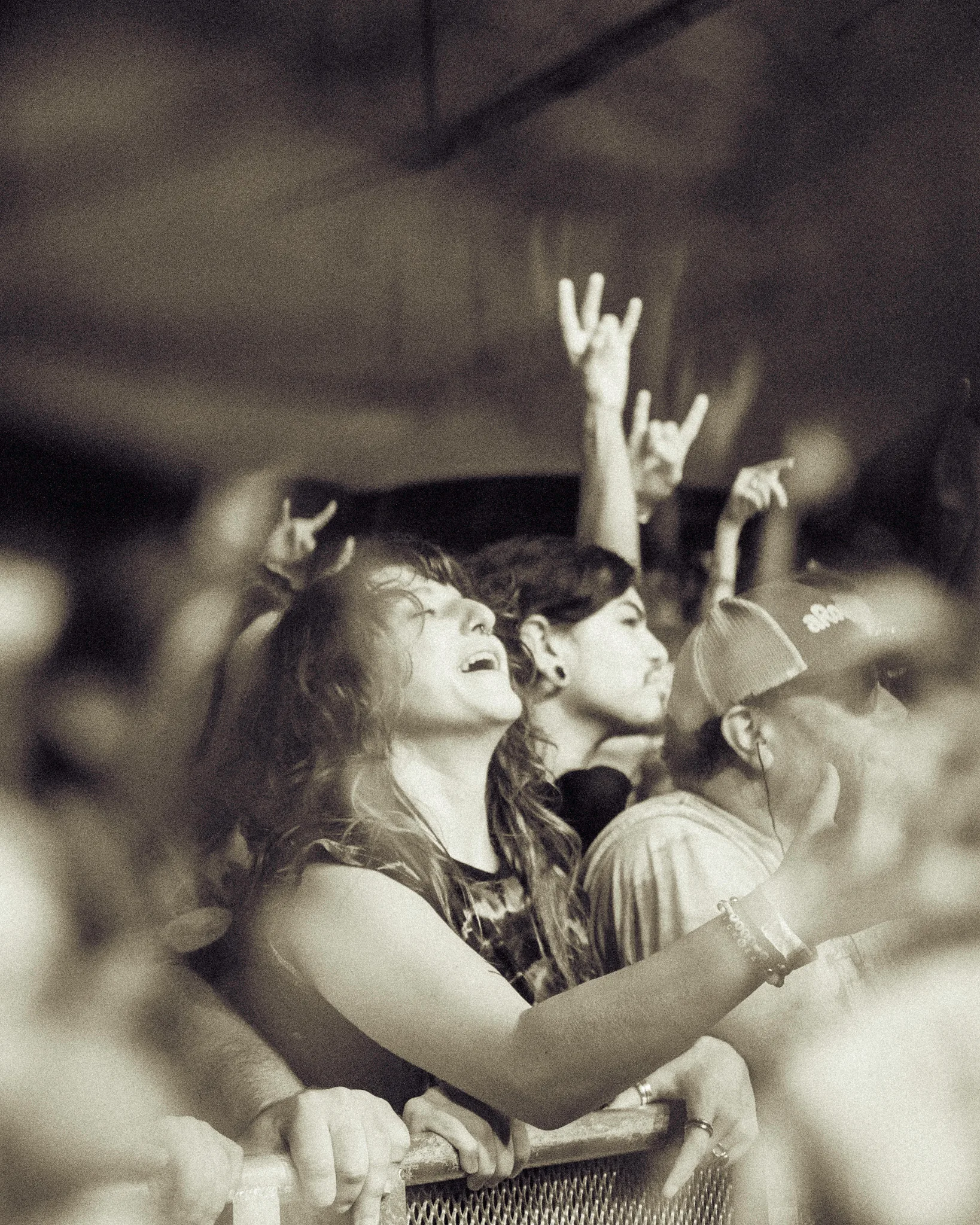 Concert audience cheering at St. Augustine Amphitheatre