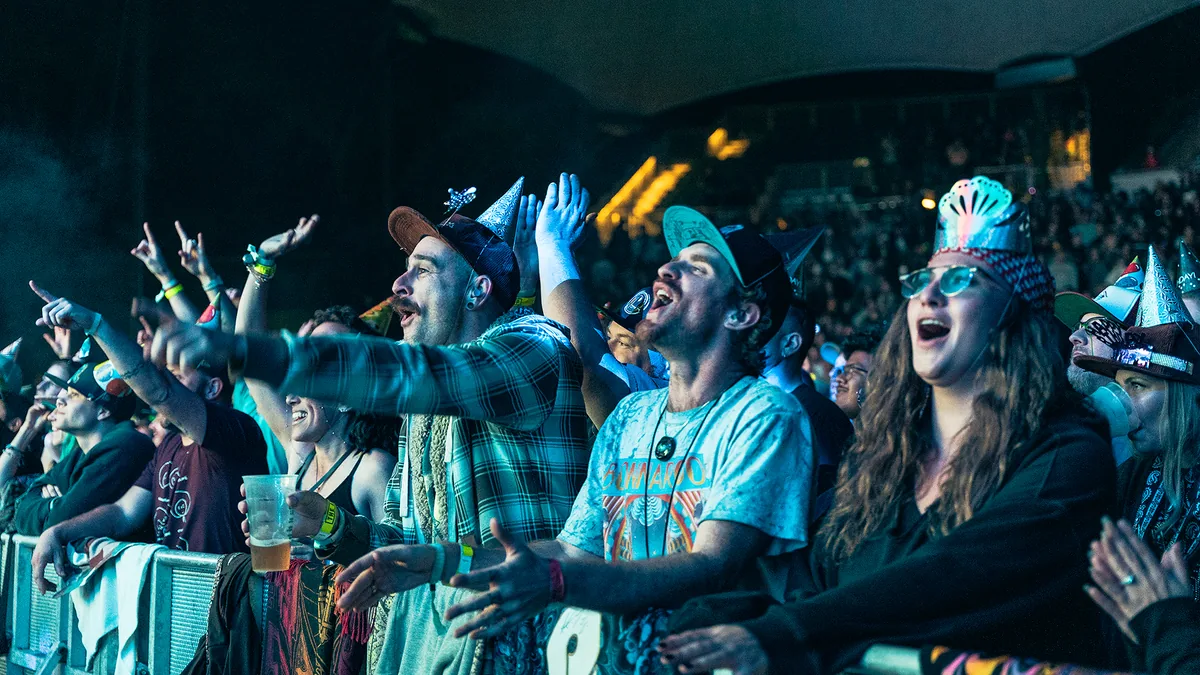 Crowd moment captured at live music event